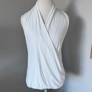 Banana Republic White Wrap Blouse